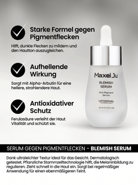 MAXEL JU Blemish Toner (150 ml) & Blemish Serum (30 ml) Klärendes und aufhellendes 2-teiliges Anti-Flecken Pflegeset