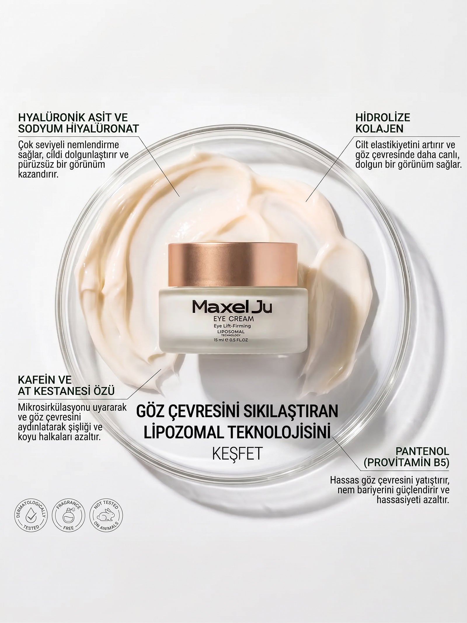 Eye Cream - Morluk ve Torbalanma Karşıtı Sıkılaştırıcı Göz Kremi