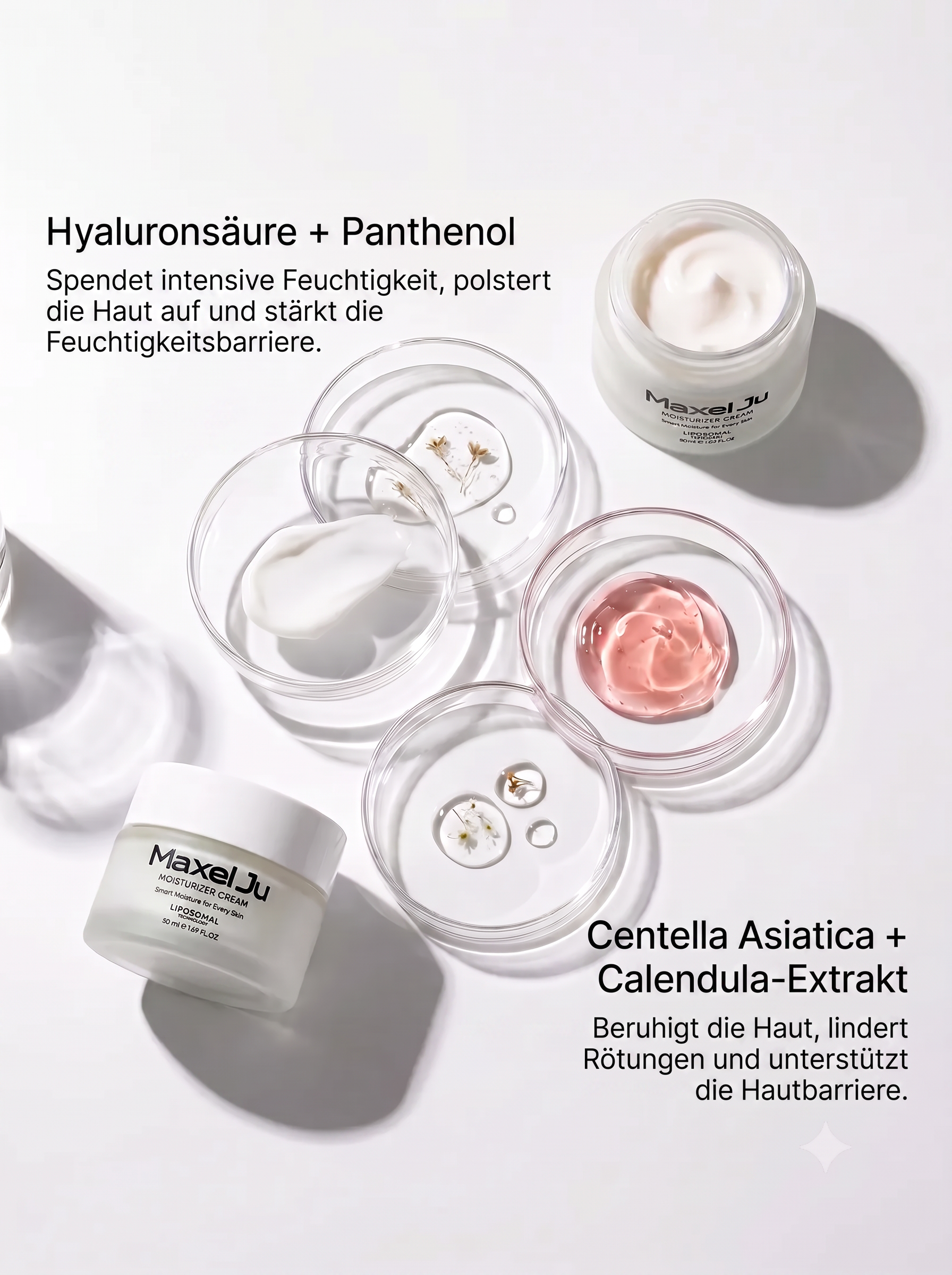 Feuchtigkeitscreme – Intelligente feuchtigkeitsspendende Pflegecreme mit Elastizitätsunterstützung