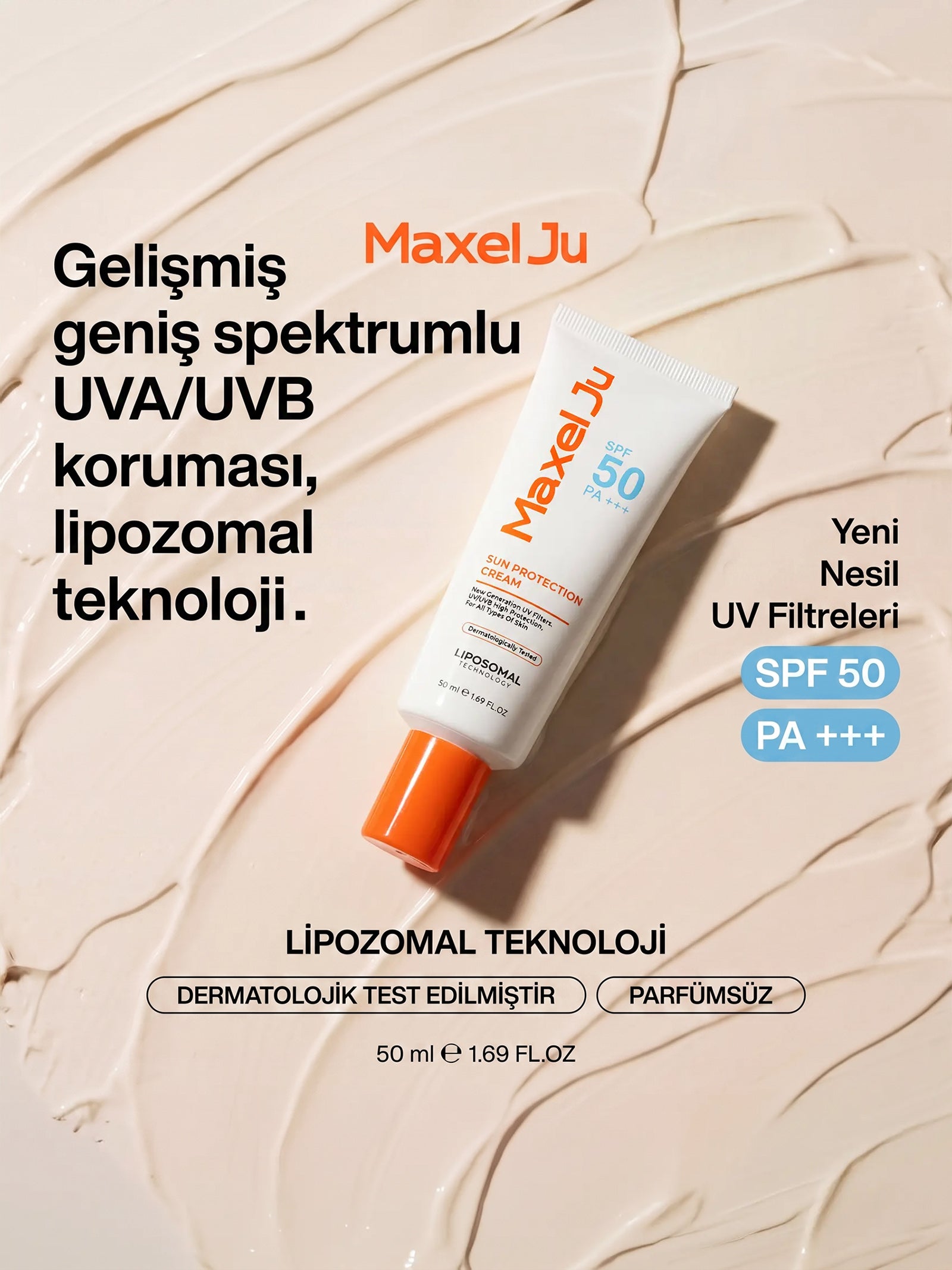 50+ SPF Sun Protection Cream - Güneş Koruyucu