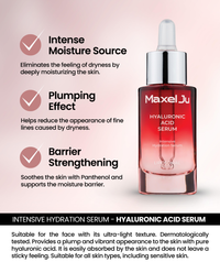 MAXEL JU Hydrating Toner (200 ML) Hyaluronic Acid Serum (30 ML) Moisturizer Cream (50 ML) Intensive Care Set