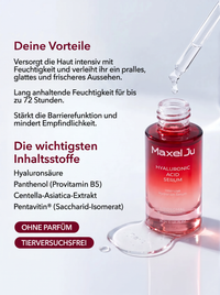Hyaluronsäure Serum - Intensiv Feuchtigkeitsspendendes und Aufpolsterndes Serum