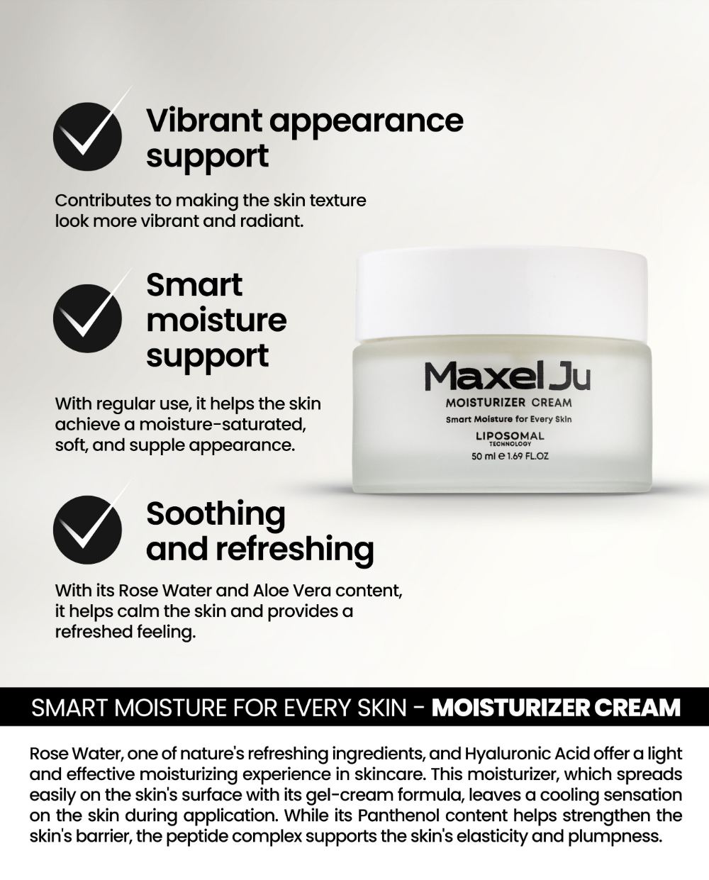 MAXEL JU Hydrating Toner (200 ML) Hyaluronic Acid Serum (30 ML) Moisturizer Cream (50 ML) Intensive Care Set