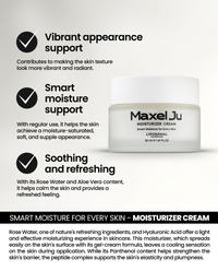 MAXEL JU Hydrating Toner (200 ML) Hyaluronic Acid Serum (30 ML) Moisturizer Cream (50 ML) Intensive Care Set