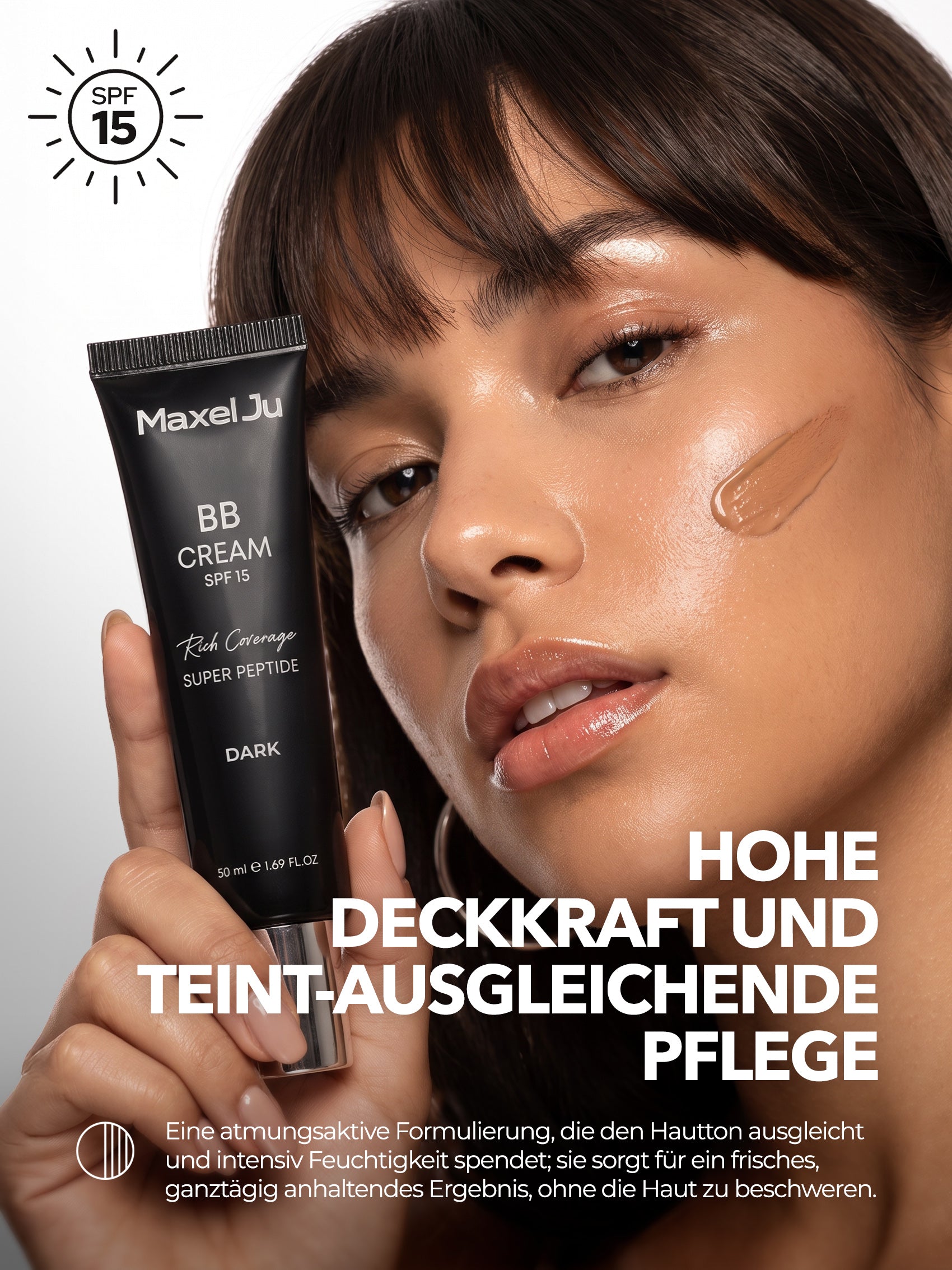 BB Cream SPF 15 Dark - Stark deckende und tonausgleichende Pflegecreme