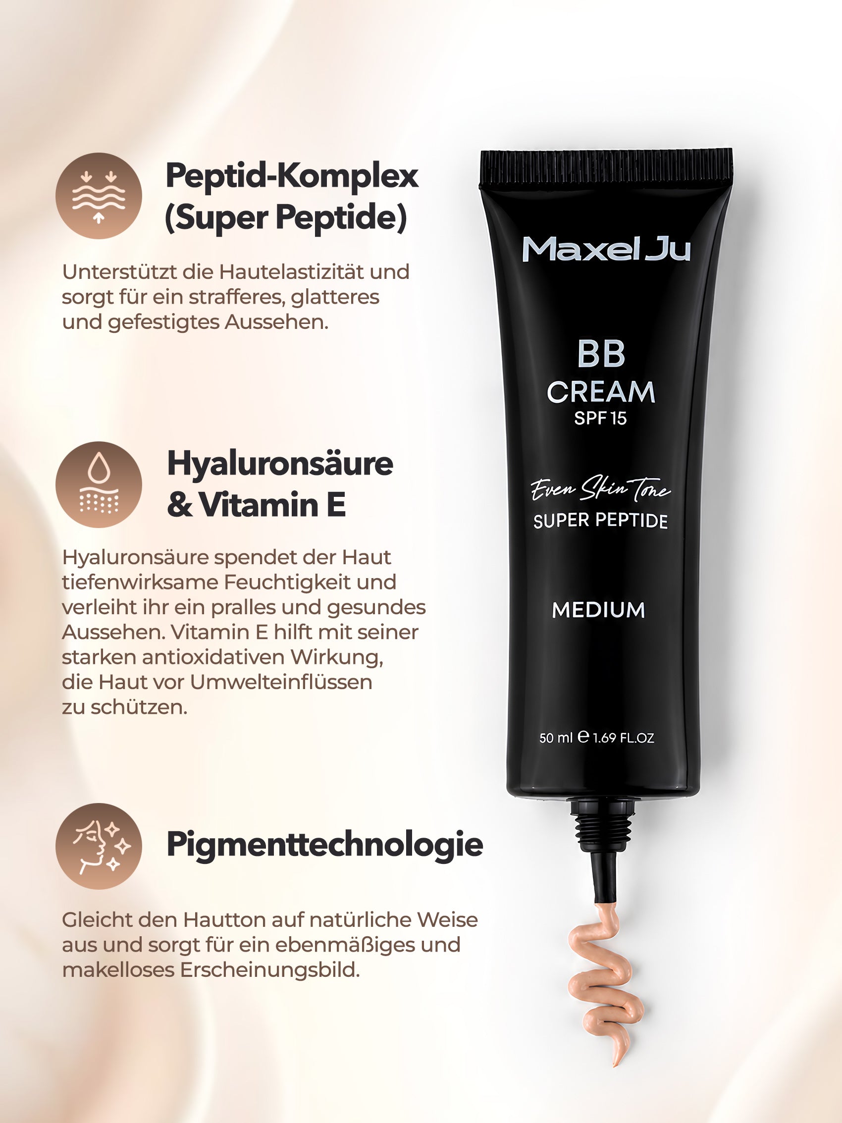 BB Cream SPF 15 Medium - Tonausgleichende Pflegecreme 