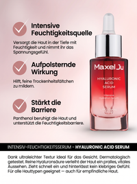 MAXEL JU Hydrating Toner (200 ML) Hyaluronsäure Serum (30 ML) Feuchtigkeitscreme (50 ML) Intensivpflege-Set