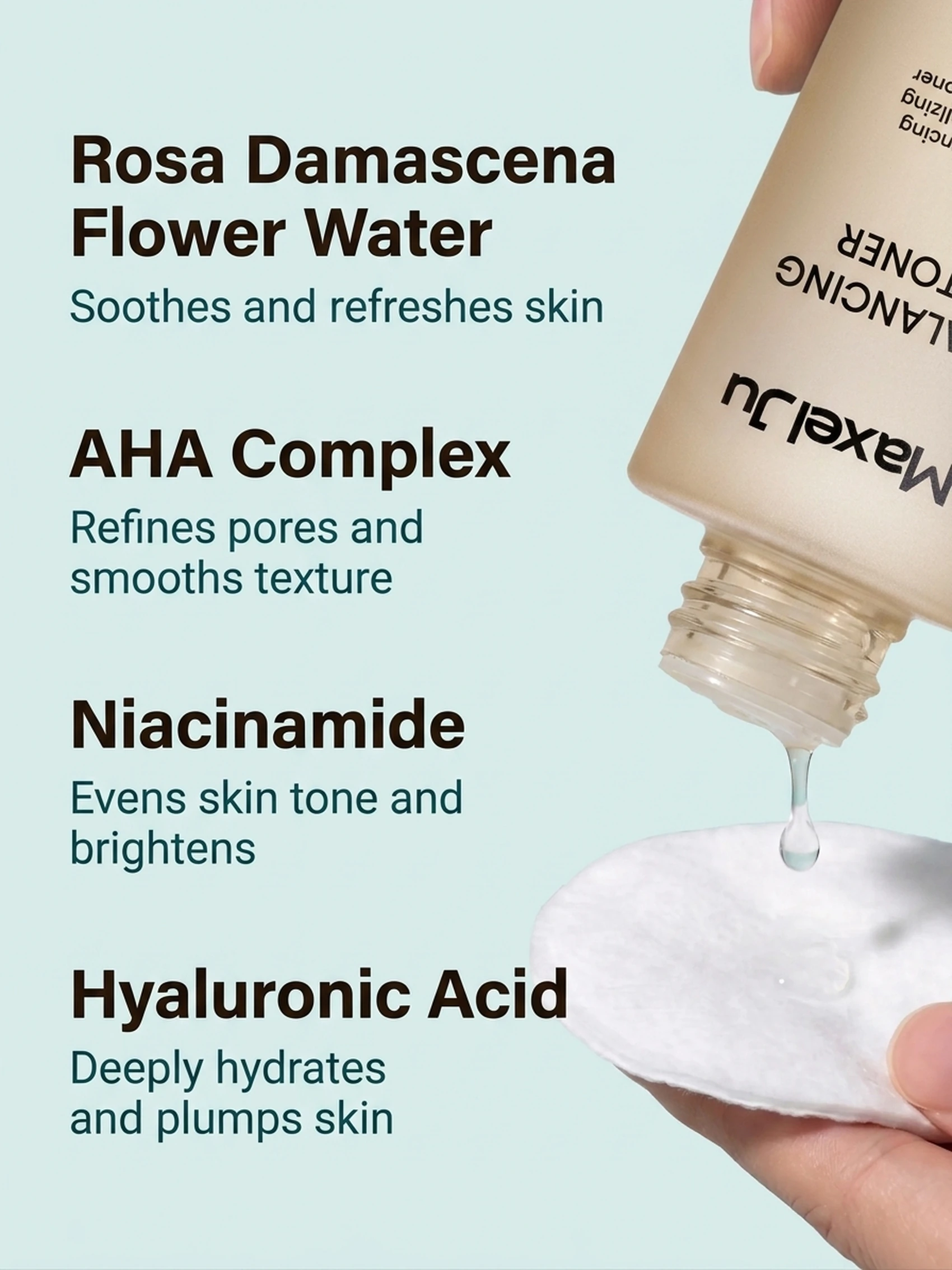 Maxel JU Balancing Toner detail