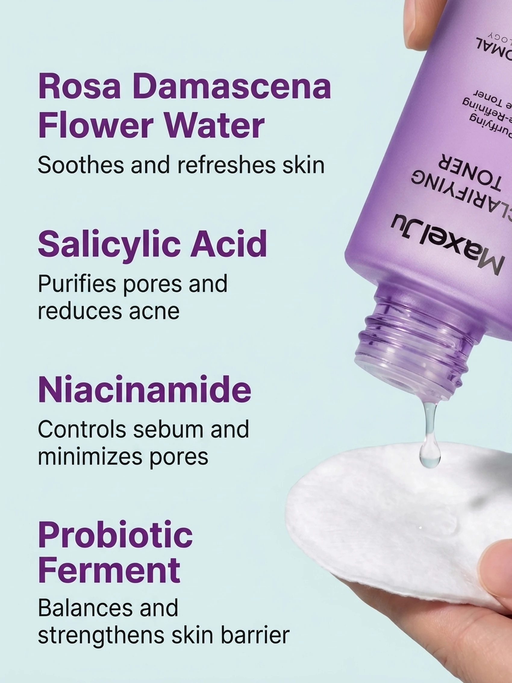 Maxel JU Clarifying Toner detail